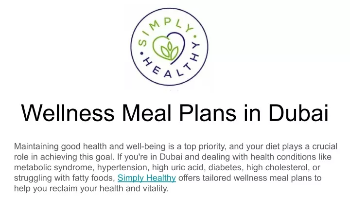 wellness meal plans in dubai