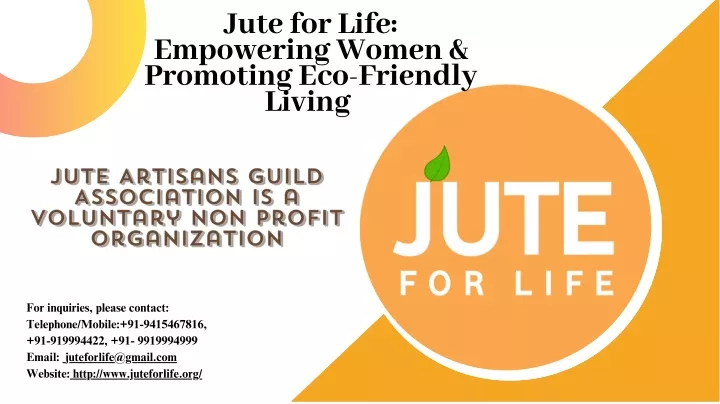 jute for life empowering women promoting