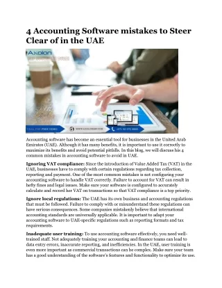 4 accounting software mistakes to steer clear