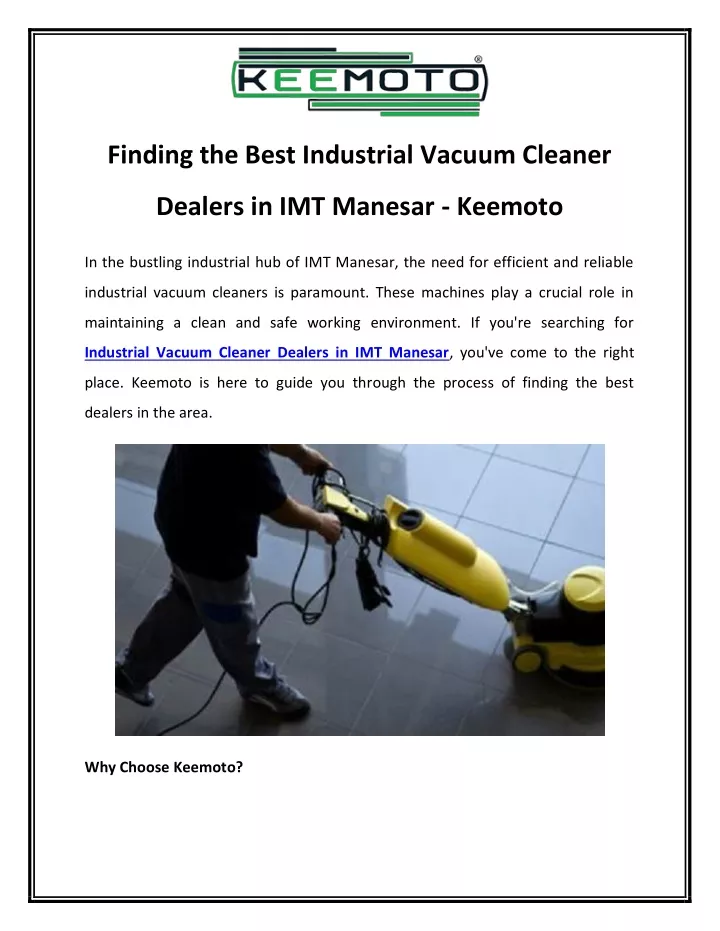 finding the best industrial vacuum cleaner