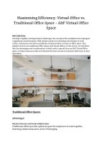Maximising Efficiency: Virtual Office vs. Traditional Office Space - AltF Virtua - slide 1