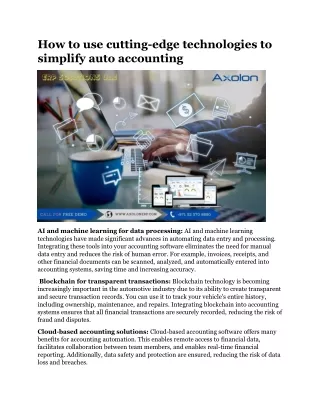 how to use cutting edge technologies to simplify