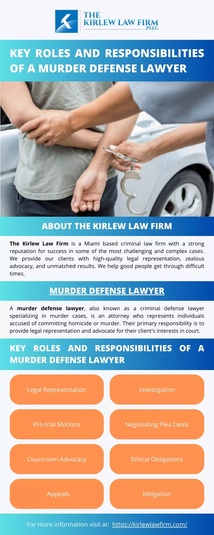 key roles and responsibilities of a murder