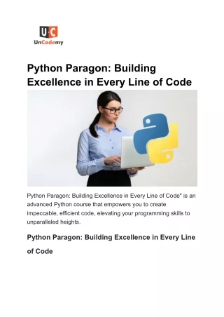 Python Paragon_ Building Excellence in Every Line of Code