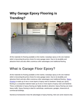 Best Epoxy Flooring Solution