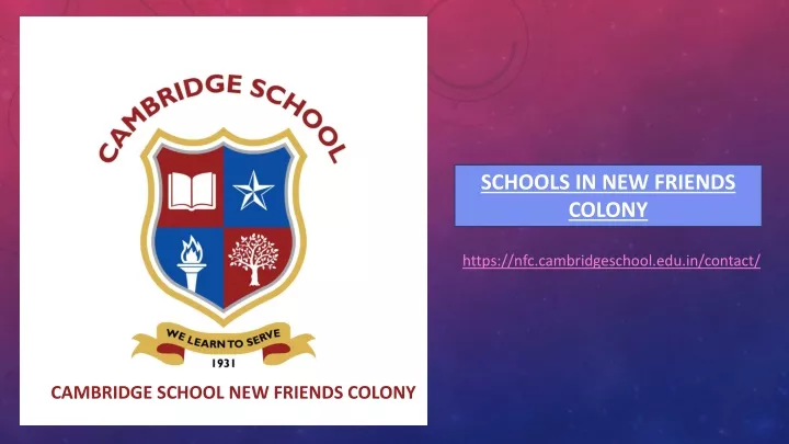 schools in new friends colony