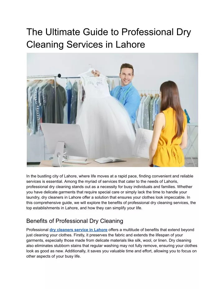 the ultimate guide to professional dry cleaning