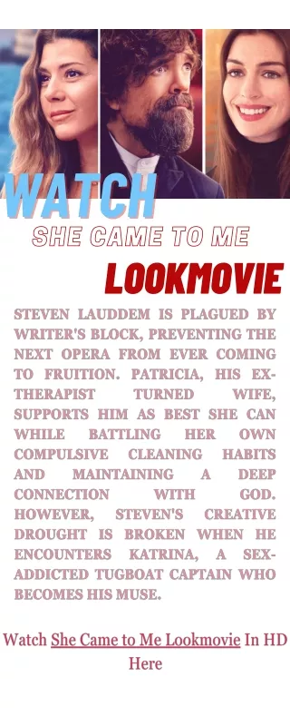 Enjoy She Came to Me Lookmovie In HD Here