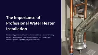 The Importance of Professional Water Heater Installation