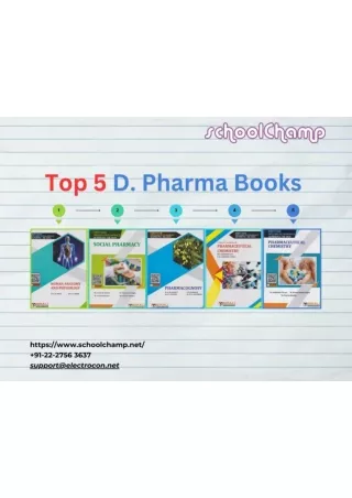 Order D Pharmacy Books For 1st and 2nd year Diploma.