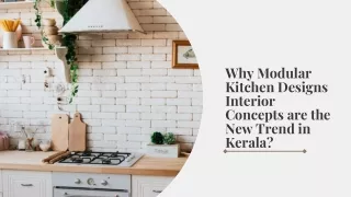 Why Modular Kitchen Designs Interior Concepts are the New Trend in Kerala