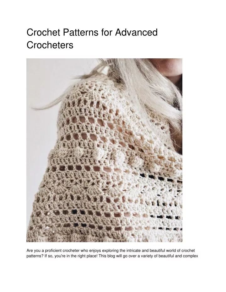 crochet patterns for advanced crocheters