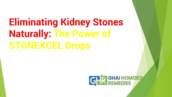 eliminating kidney stones naturally the power