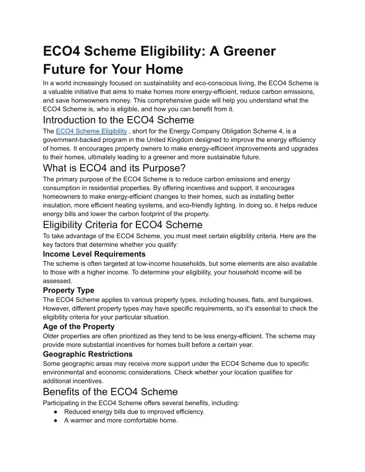 eco4 scheme eligibility a greener future for your