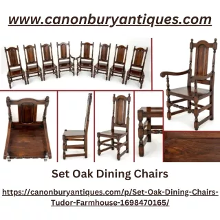 Set Oak Dining Chairs