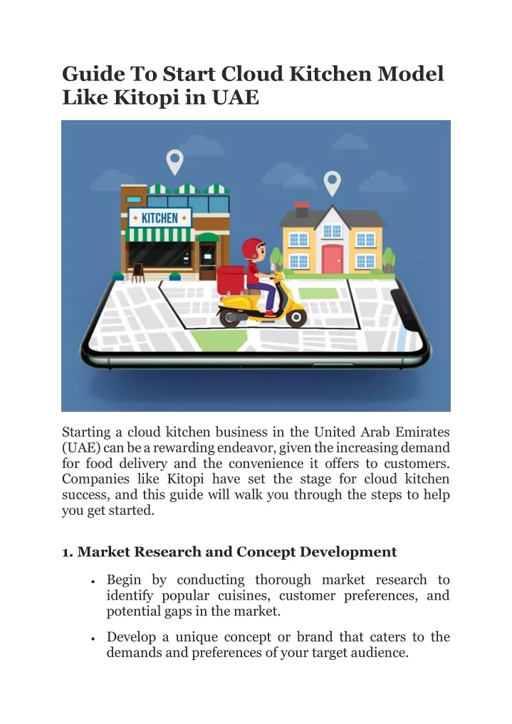 guide to start cloud kitchen model like kitopi