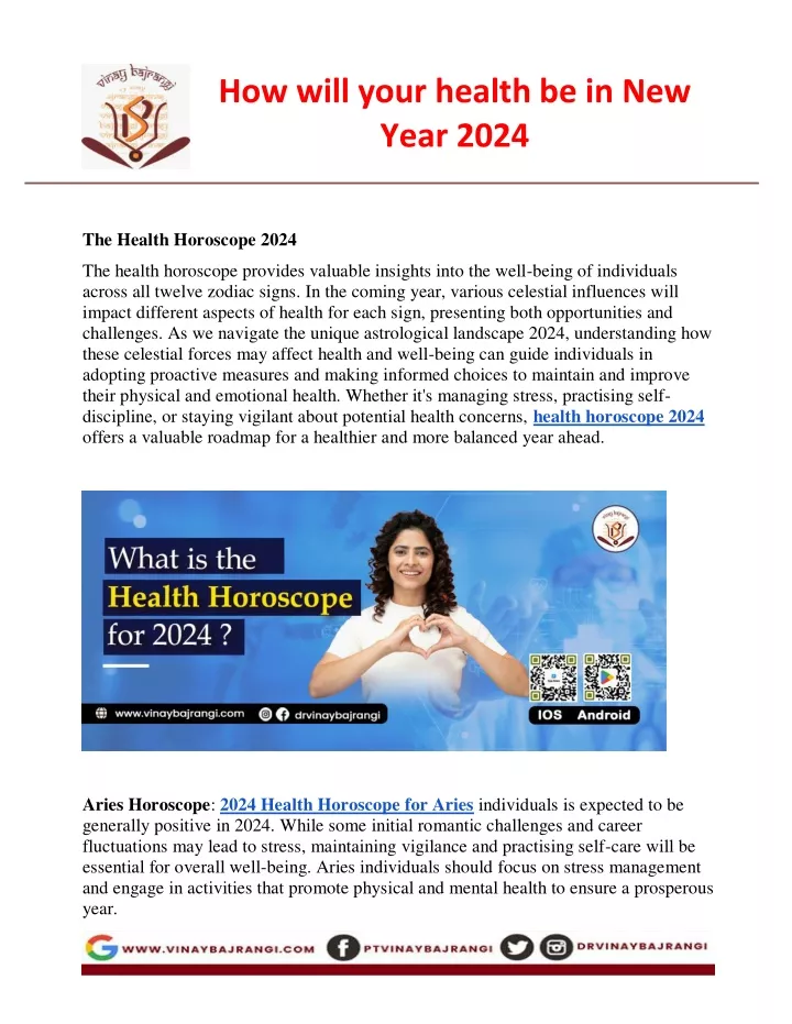 how will your health be in new year 2024