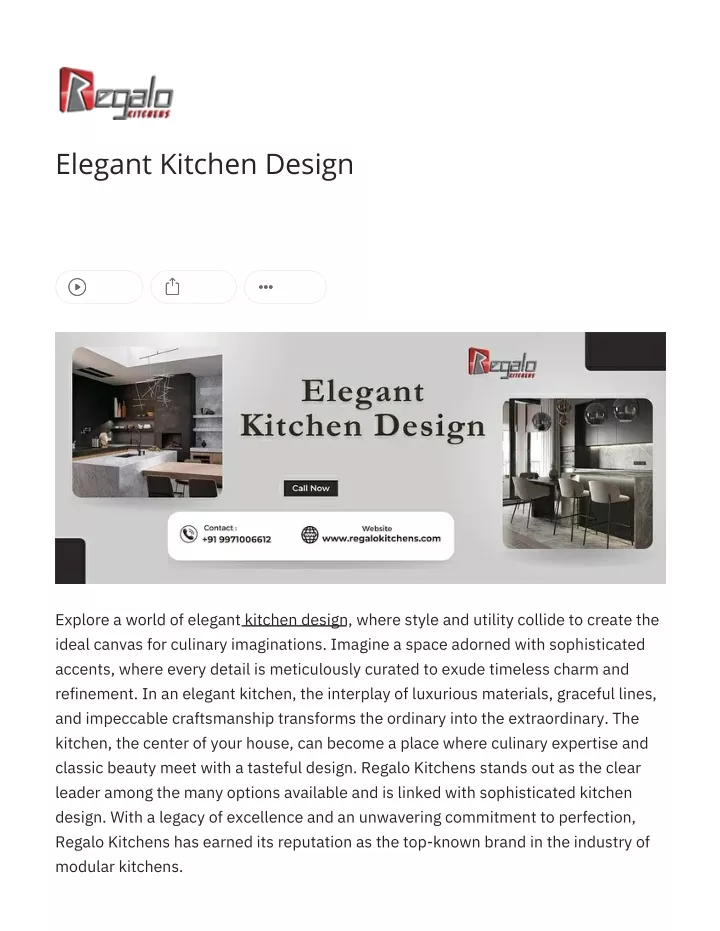 elegant kitchen design