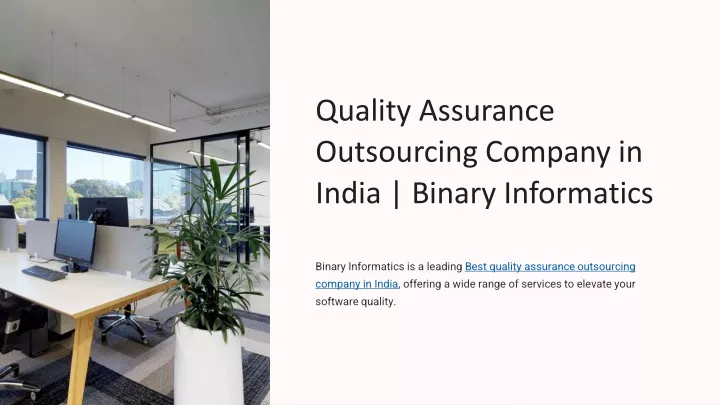 quality assurance outsourcing company in india