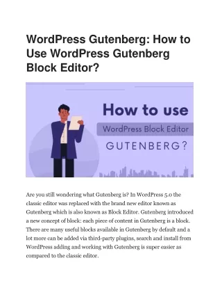 WordPress Gutenberg  How to Use WordPress Gutenberg Editor (WordPress Block Editor)