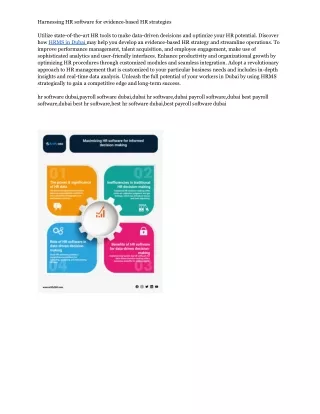 harnessing hr software for evidence based