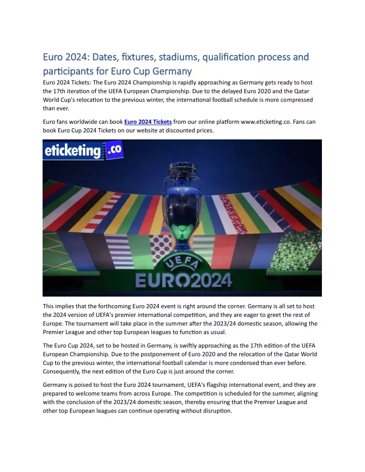euro 2024 dates fixtures stadiums qualification