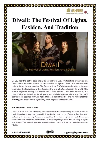 Diwali: The Festival of Lights, Fashion, And Tradition