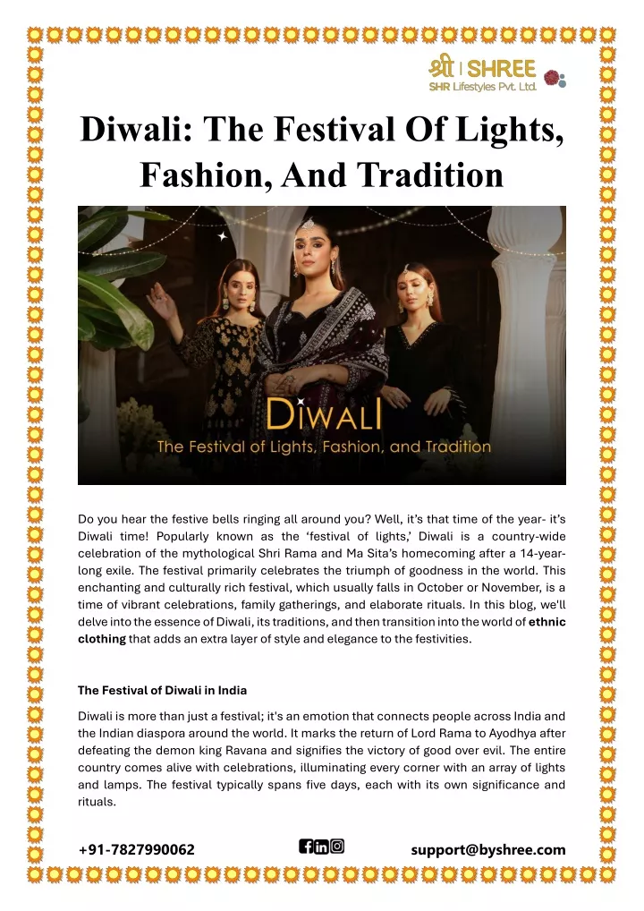 diwali the festival of lights fashion