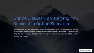 Online Classes Hub: Helping You Succeed in Online Education