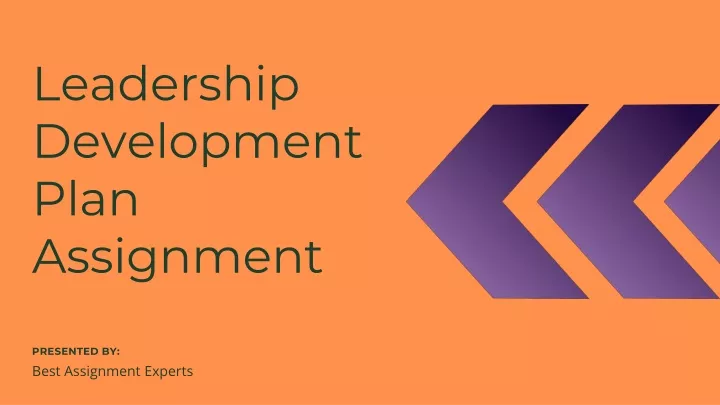 leadership development plan assignment