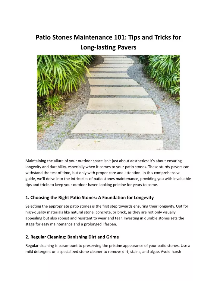 patio stones maintenance 101 tips and tricks