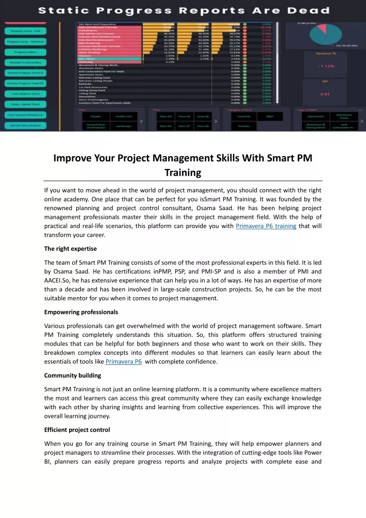 improve your project management skills with smart