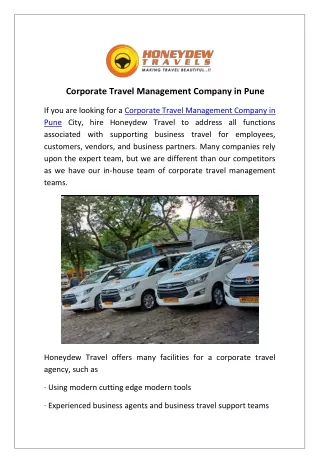 Corporate Travel Management Company Pune