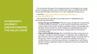 hydrogen s journey understanding the value chain