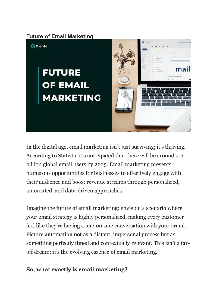 future of email marketing