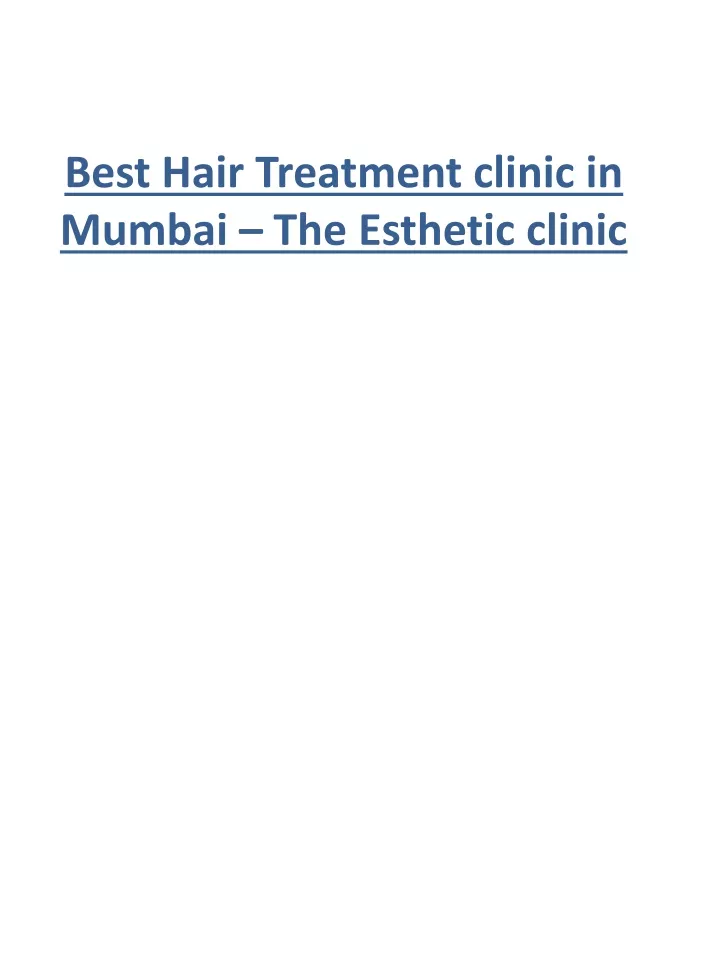 best hair treatment clinic in mumbai the esthetic clinic