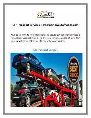 Car Transport Services  Transportmyautomobile
