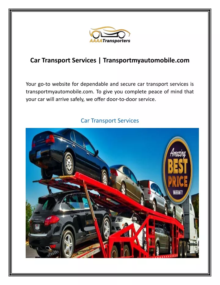 car transport services transportmyautomobile com