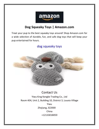 Dog Squeaky Toys | Amazon.com