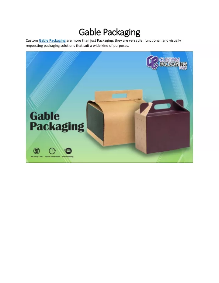 gable packaging gable packaging