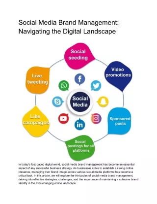Social Media Brand Management_ Navigating the Digital Landscape