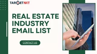100% Verified Real Estate Industry Email List in USA-UK