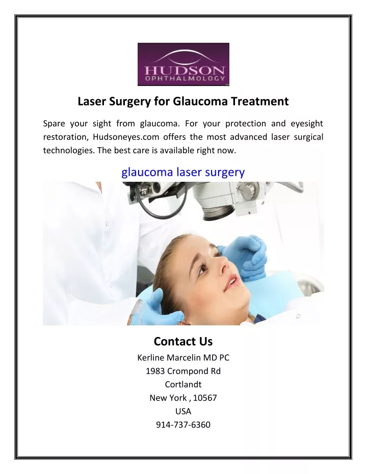 laser surgery for glaucoma treatment
