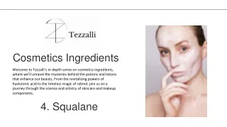 Ingredients 4 - Squalane - Presentation