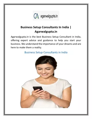 Business Setup Consultants In India  Agarwalgupta.in