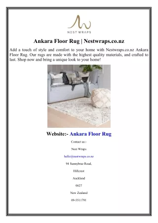 Ankara Floor Rug  Nestwraps.co.nz