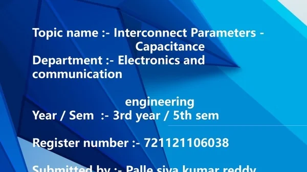 topic name interconnect parameters capacitance