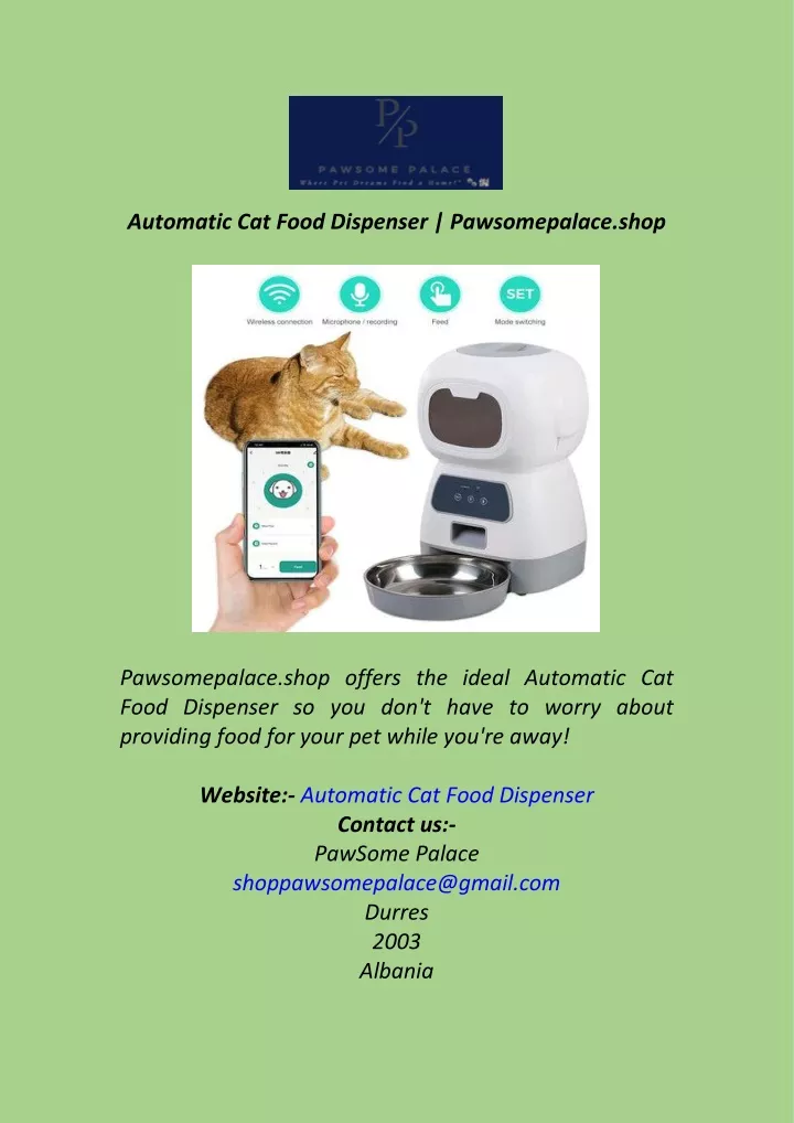 automatic cat food dispenser pawsomepalace shop