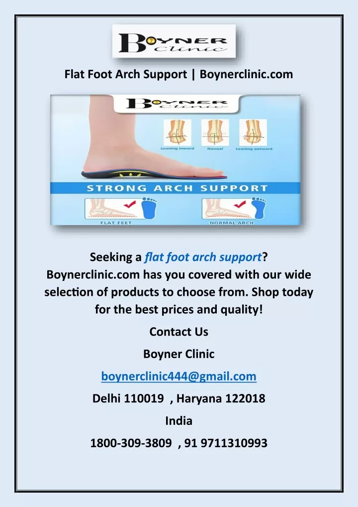 flat foot arch support boynerclinic com