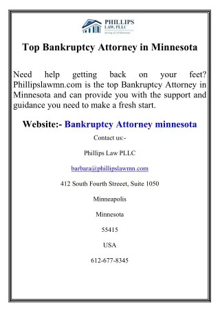 Top Bankruptcy Attorney in Minnesota